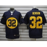 Nike Green Bay Packers #32 Cedric Benson Navy Blue Elite Jersey