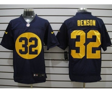 Nike Green Bay Packers #32 Cedric Benson Navy Blue Elite Jersey