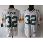 Nike Green Bay Packers #32 Cedric Benson White Elite Jersey