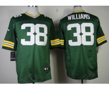 Nike Green Bay Packers #38 Tramon Williams Green Elite Jersey