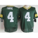 Nike Green Bay Packers #4 Brett Favre Green Elite Jersey