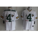 Nike Green Bay Packers #4 Super Bowl Champs White Elite Jersey