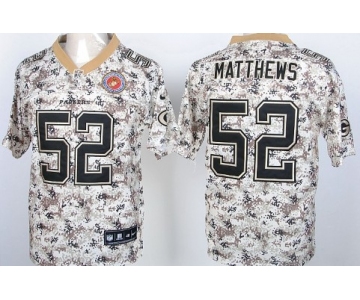 Nike Green Bay Packers #52 Clay Matthews 2013 USMC Camo Elite Jersey