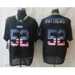 Nike Green Bay Packers #52 Clay Matthews 2014 USA Flag Fashion Black Elite Jersey