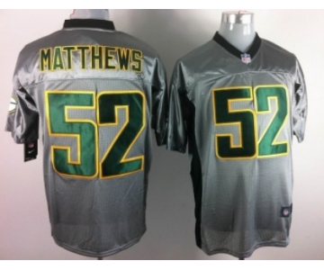 Nike Green Bay Packers #52 Clay Matthews Gray Shadow Elite Jersey