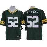 Nike Green Bay Packers #52 Clay Matthews Green Elite Jersey