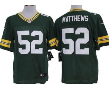 Nike Green Bay Packers #52 Clay Matthews Green Elite Jersey
