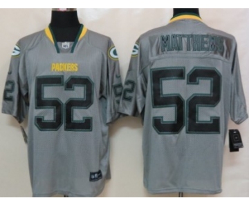 Nike Green Bay Packers #52 Clay Matthews Lights Out Gray Elite Jersey