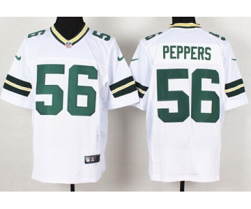 Nike Green Bay Packers #56 Julius Peppers White Elite Jersey