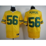 Nike Green Bay Packers #56 Julius Peppers Yellow Elite Jersey