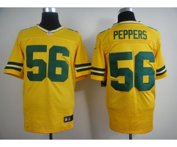 Nike Green Bay Packers #56 Julius Peppers Yellow Elite Jersey