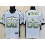 Nike Green Bay Packers #66 Ray Nitschke Drift Fashion White Elite Jersey
