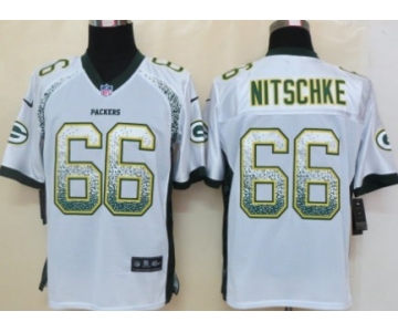 Nike Green Bay Packers #66 Ray Nitschke Drift Fashion White Elite Jersey