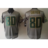 Nike Green Bay Packers #80 Donald Driver Gray Shadow Elite Jersey