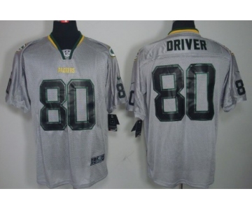 Nike Green Bay Packers #80 Donald Driver Lights Out Gray Elite Jersey