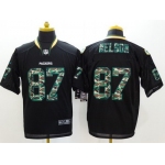 Nike Green Bay Packers #87 Jordy Nelson Black With Camo Elite Jersey