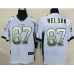 Nike Green Bay Packers #87 Jordy Nelson Drift Fashion White Elite Jersey