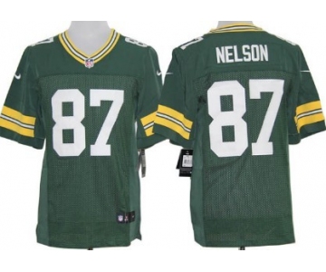 Nike Green Bay Packers #87 Jordy Nelson Green Elite Jersey