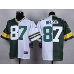 Nike Green Bay Packers #87 Jordy Nelson Green/White Two Tone Elite Jersey