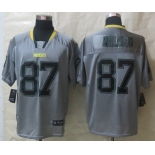 Nike Green Bay Packers #87 Jordy Nelson Lights Out Gray Elite Jersey