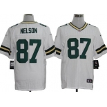 Nike Green Bay Packers #87 Jordy Nelson White Elite Jersey