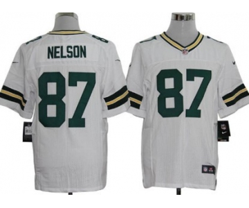 Nike Green Bay Packers #87 Jordy Nelson White Elite Jersey
