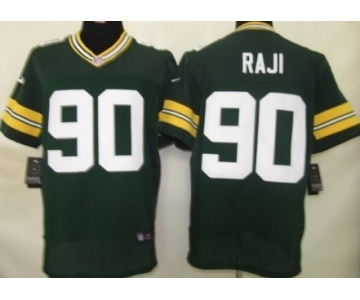 Nike Green Bay Packers #90 B.J. Raji Green Elite Jersey