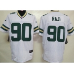 Nike Green Bay Packers #90 B.J. Raji White Elite Jersey