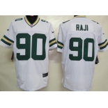 Nike Green Bay Packers #90 B.J. Raji White Elite Jersey