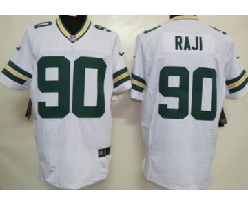 Nike Green Bay Packers #90 B.J. Raji White Elite Jersey