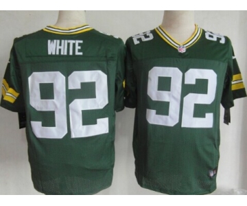 Nike Green Bay Packers #92 Reggie White Green Elite Jersey