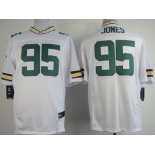 Nike Green Bay Packers #95 Datone Jones White Elite Jersey