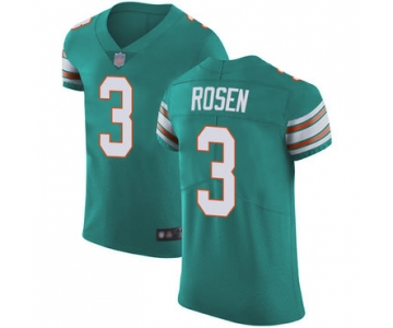 Dolphins #3 Josh Rosen Aqua Green Alternate Men's Stitched Football Vapor Untouchable Elite Jersey