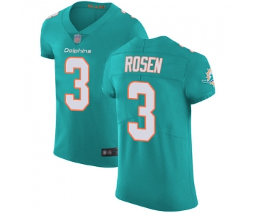 Dolphins #3 Josh Rosen Aqua Green Team Color Men's Stitched Football Vapor Untouchable Elite Jersey