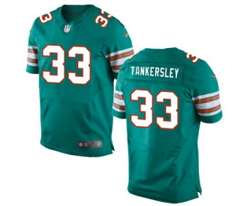 Men's 2017 NFL Draft Miami Dolphins #33 Cordrea Tankersley Aqua Green Alternate Stitched NFL Nike Elite Jersey