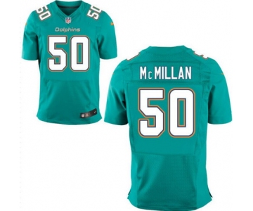 Men's 2017 NFL Draft Miami Dolphins #50 Raekwon McMillan Green Team Color Stitched NFL Nike Elite Jersey