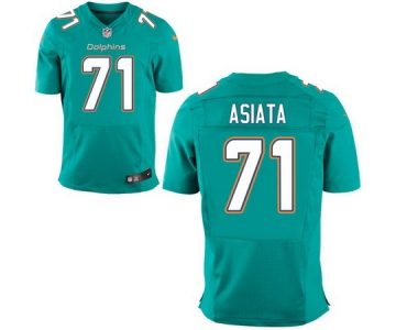 Men's 2017 NFL Draft Miami Dolphins #71 Isaac Asiata Green Team Color Stitched NFL Nike Elite Jersey