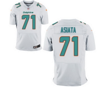 Men's 2017 NFL Draft Miami Dolphins #71 Isaac Asiata White Road Stitched NFL Nike Elite Jersey