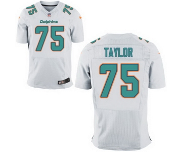 Men's 2017 NFL Draft Miami Dolphins #75 Vincent Taylor White Road Stitched NFL Nike Elite Jersey