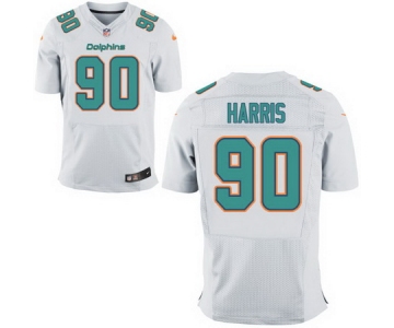 Men's 2017 NFL Draft Miami Dolphins #90 Charles Harris White Road Stitched NFL Nike Elite Jersey