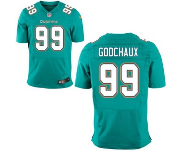 Men's 2017 NFL Draft Miami Dolphins #99 Davon Godchaux Green Team Color Stitched NFL Nike Elite Jersey