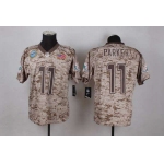 Men's Miami Dolphins #11 DeVante Parker USMC Camo Elite Jersey With Flag Patch