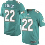 Men's Miami Dolphins #22 Jamar Taylor Nike Aqua Green Elite Jersey