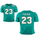 Men's Miami Dolphins #23 Arian Foster Aqua Green Team Color NFL Nike Elite Jersey