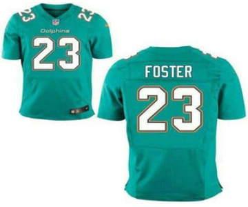 Men's Miami Dolphins #23 Arian Foster Aqua Green Team Color NFL Nike Elite Jersey