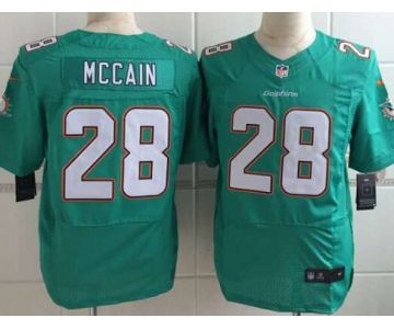 Men's Miami Dolphins #28 Bobby McCain Nike Aqua Green Elite Jersey