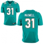 Men's Miami Dolphins #31 Byron Maxwell Aqua Green Team Color NFL Nike Elite Jersey