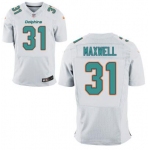 Men's Miami Dolphins #31 Byron Maxwell White Road NFL Nike Elite Jersey