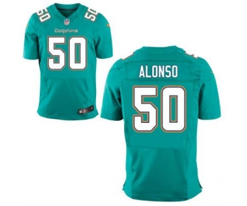 Men's Miami Dolphins #50 Aqua Green Aqua Green Team Color NFL Nike Elite Jersey