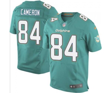 Men's Miami Dolphins #84 Jordan Cameron Nike Aqua Green Elite Jersey